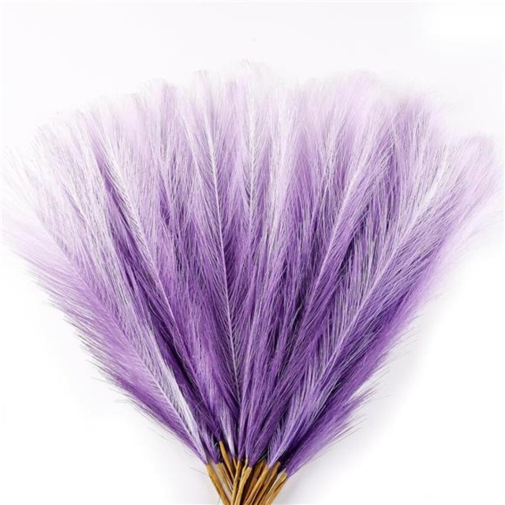 Pampas Grass Small, 30 Pcs 17" Faux Pampas Grass Short Decor, Pompas Grass